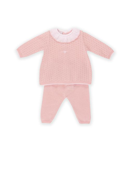 Tutina 2 pezzi in cotone MARLU' | EB2519ROSA CIPRIA BIANCO